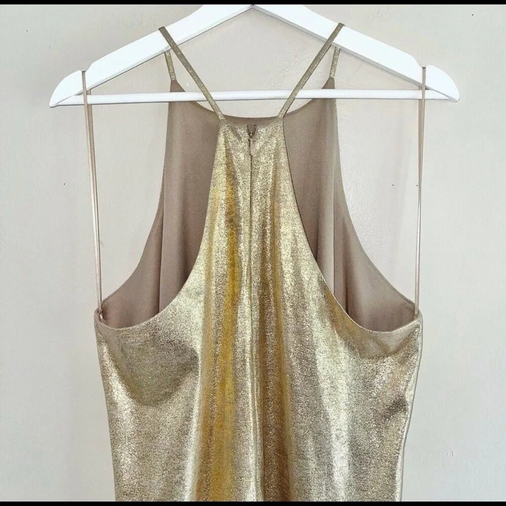 Gold mini dress by Halston - Picture 5 of 7